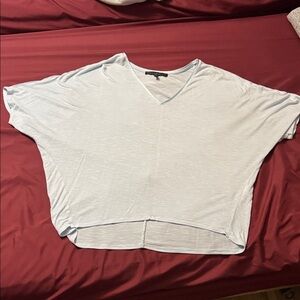 White House Black Market Light Blue V-Neck Dolman Tunic